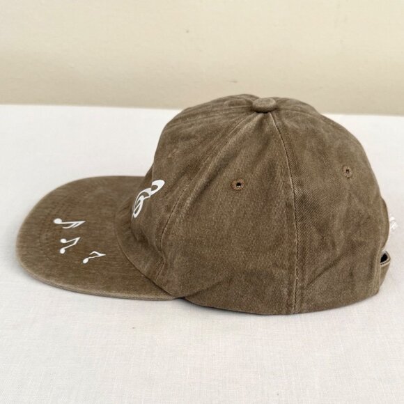 Music Note Hat Khaki Tan Graphic Print Treble Clef Baseball Cap by Infashule - Picture 6 of 11